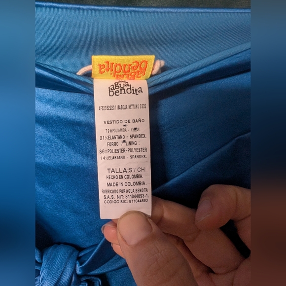 Agua Bendita Isabella Nettuno Blue Tie-Front Bikini Bottom - Picture 5 of 5